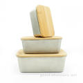 Lunch Box Nesting Bamboo Lid Stainless Steel Food Storages Set Supplier